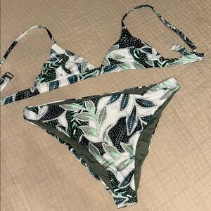 Mara Hoffman Leaf Print Bikini Set